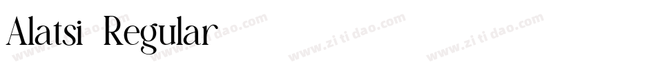 Alatsi-Regular字体转换