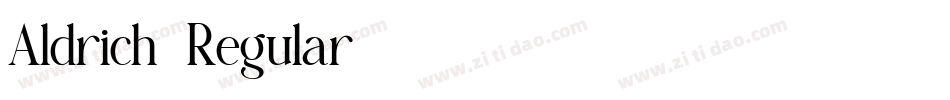 Aldrich-Regular字体转换