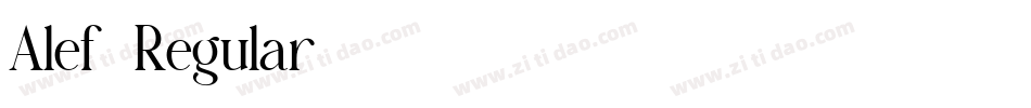 Alef-Regular字体转换