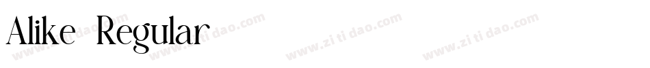 Alike-Regular字体转换