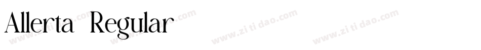 Allerta-Regular字体转换