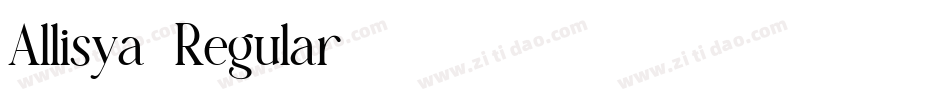 Allisya-Regular字体转换