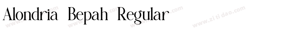 Alondria-Bepah-Regular字体转换