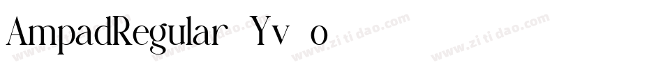 AmpadRegular-Yv0o字体转换