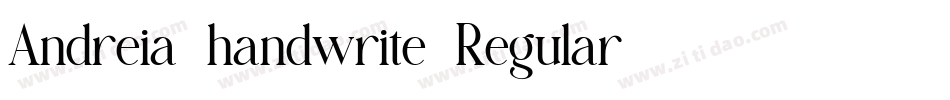 Andreia_handwrite-Regular字体转换