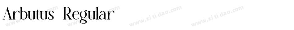 Arbutus-Regular字体转换