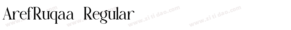 ArefRuqaa-Regular字体转换