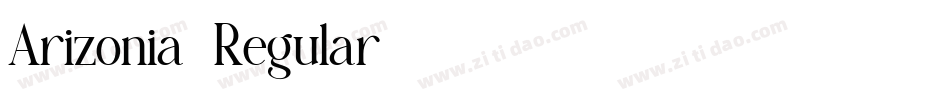 Arizonia-Regular字体转换