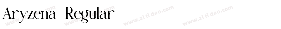 Aryzena-Regular字体转换