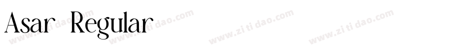 Asar-Regular字体转换