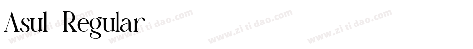 Asul-Regular字体转换