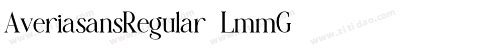 AveriasansRegular-LmmG字体转换