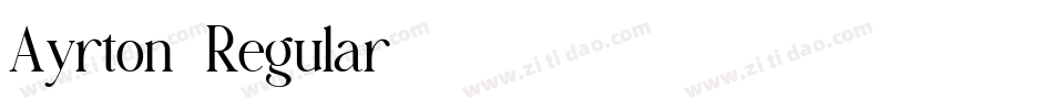 Ayrton-Regular字体转换