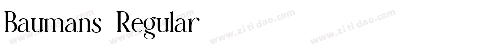 Baumans-Regular字体转换