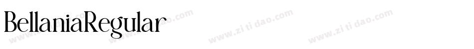 BellaniaRegular字体转换