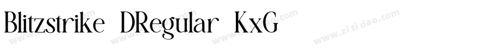 Blitzstrike3DRegular-KxG7字体转换