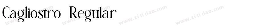 Cagliostro-Regular字体转换