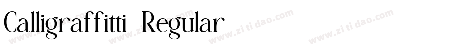 Calligraffitti-Regular字体转换