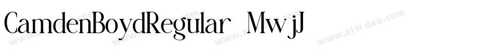 CamdenBoydRegular-MwjJ字体转换