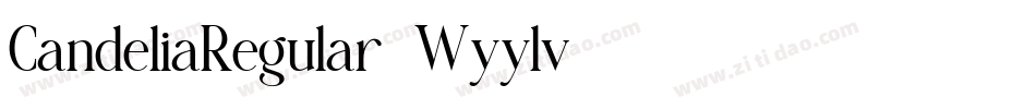 CandeliaRegular-Wyylv字体转换