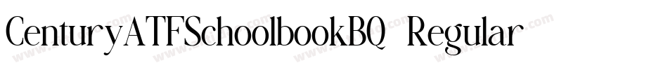 CenturyATFSchoolbookBQ-Regular字体转换