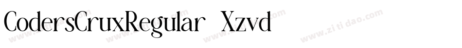 CodersCruxRegular-Xzvd字体转换
