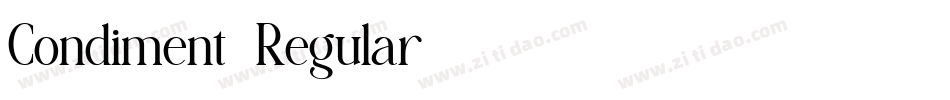 Condiment-Regular字体转换