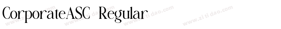 CorporateASC-Regular字体转换