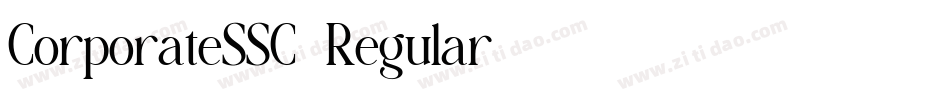 CorporateSSC-Regular字体转换