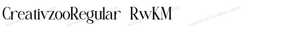 CreativzooRegular-RwKM字体转换