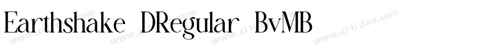 Earthshake3DRegular-BvMB字体转换