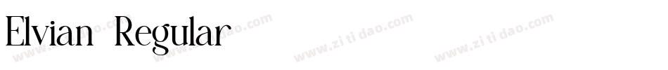 Elvian-Regular字体转换