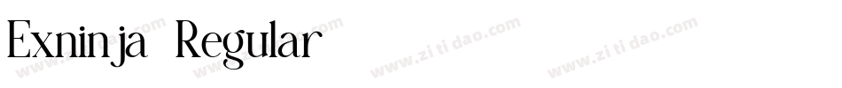 Exninja-Regular字体转换
