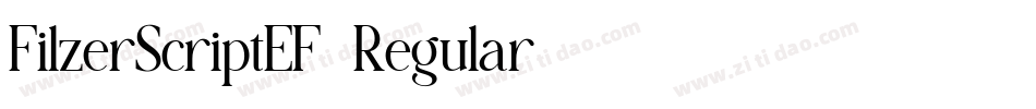 FilzerScriptEF-Regular字体转换