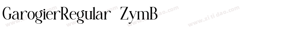 GarogierRegular-ZymB字体转换
