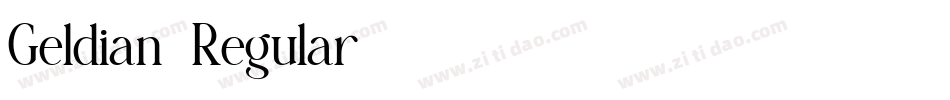 Geldian-Regular字体转换