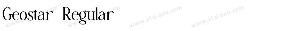 Geostar-Regular字体转换