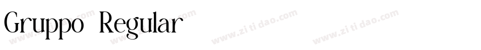 Gruppo-Regular字体转换