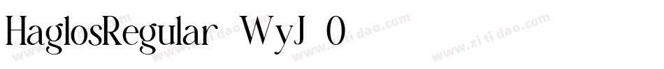 HaglosRegular-WyJ1O字体转换