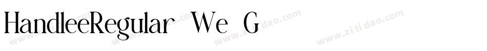 HandleeRegular-We4G字体转换 HandleeRegular-We4G字体转换