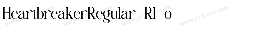 HeartbreakerRegular-Rl1o字体转换