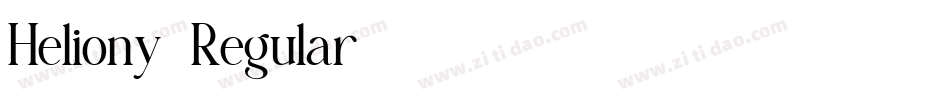 Heliony-Regular字体转换