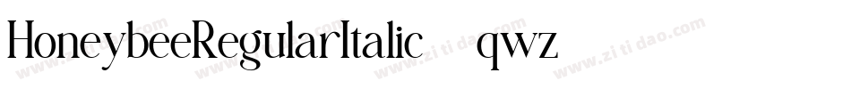 HoneybeeRegularItalic-3qwz字体转换