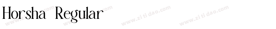 Horsha-Regular字体转换