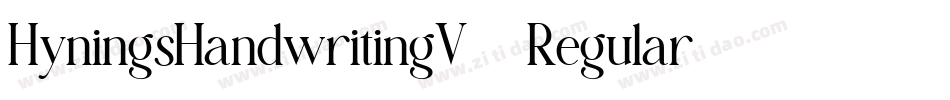 HyningsHandwritingV2-Regular字体转换
