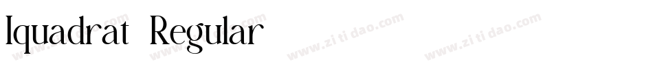 Iquadrat-Regular字体转换