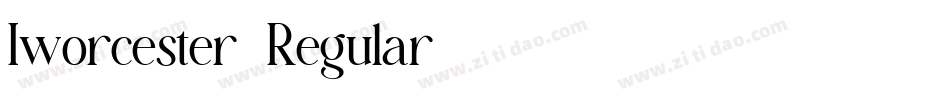 Iworcester-Regular字体转换