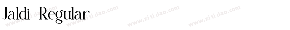 Jaldi-Regular字体转换