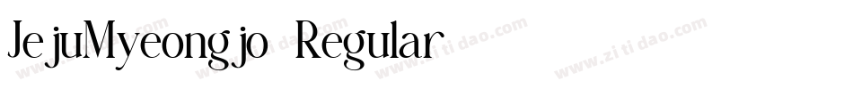 JejuMyeongjo-Regular字体转换