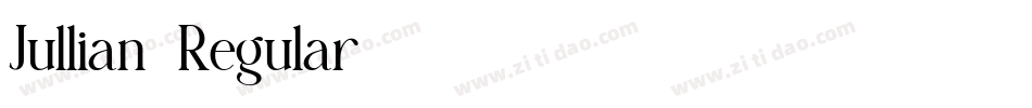 Jullian-Regular字体转换
